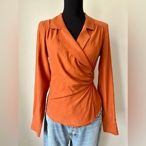 NWT FREE PEOPLE Burnt Sienna Wrap Blazer - Size XS
